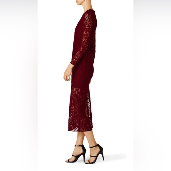 Cynthia Rowley Merlot Red Lace Sheath Dress-  NWOT- new, never worn. Gorgeous! - Picture 3 of 4